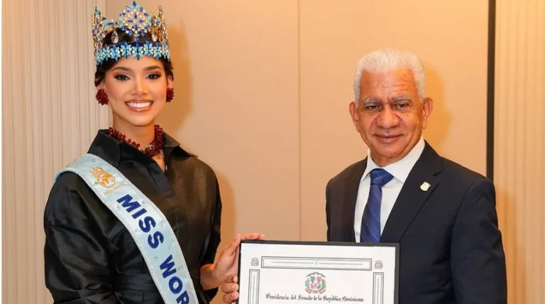 Miss Mundo 2026 es reconocida por el Senado tras conquistar corona